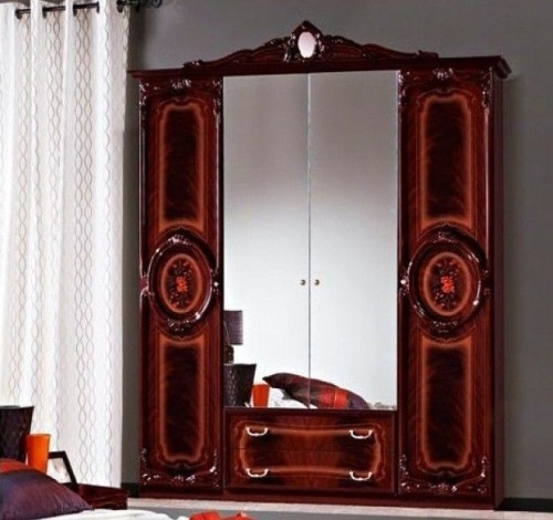 Спальня с 4-дверным шкафом Роза (могано глянец) фото 2