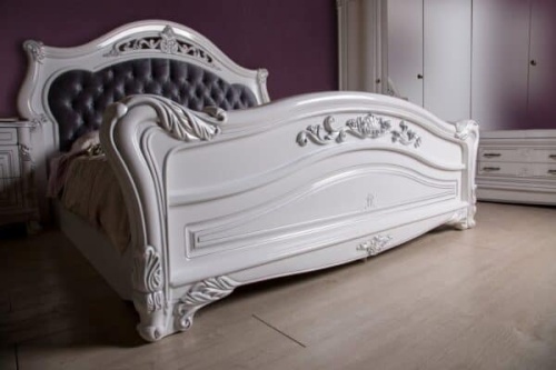 Спальная мебель “Касандра” белая глянец серебро фото 2