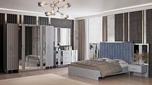 Спальная мебель “Галакси” серая серебро