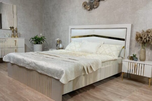 Спальная мебель “Альмира” сатин золото 6-ти дверная фото 4