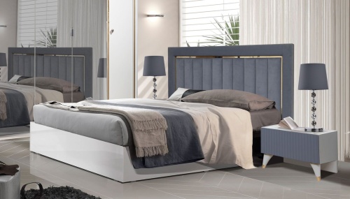 Спальня Торонто 5 белая/серый декор фото 2