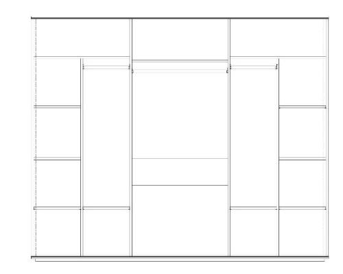 Спальный гарнитур с 6-дверным шкафом Стамбул (синий) фото 11