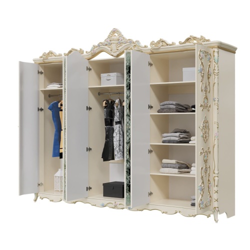 Спальня Людовик с 6-дверным шкафом фото 3