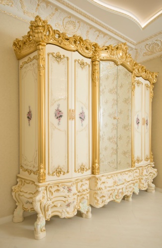 Спальня Барокко Люкс (слоновая кость/золото) фото 2