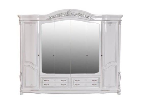 Спальная мебель “Касандра” белая глянец серебро фото 8