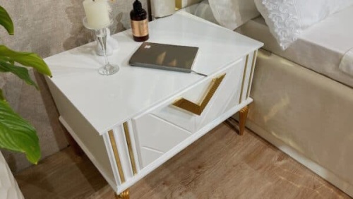 Спальная мебель “Анкара” фрезерованная белая (c подъемным механизмом) фото 11