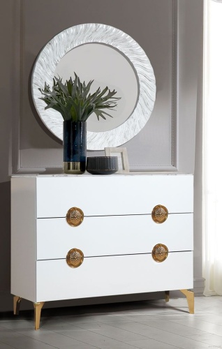 Спальня Теона 4К белый глянец фото 5