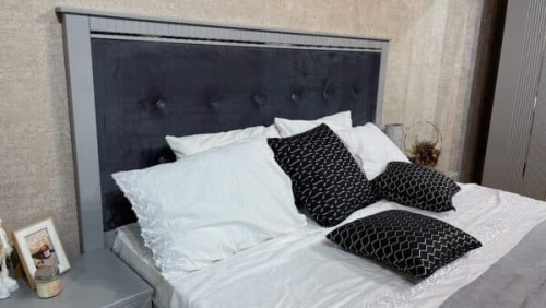 Спальная мебель “Лаура” серая серебро фото 7