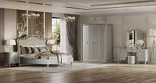 Спальня "Мария" (Кровать 1,8; 2 тумбы; Туалетный стол с зеркалом и пуфом; Шкаф 4 дверный)