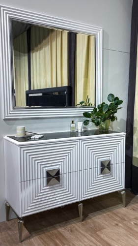 Спальная мебель “Алия” серебро 6-ти дверная фото 13