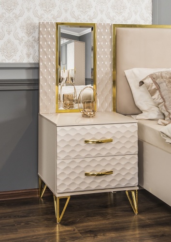 Спальня Лара 5-ств бежевый глянец фото 6