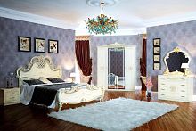 Спальня с 4-дверным шкафом Грация (слоновая кость)