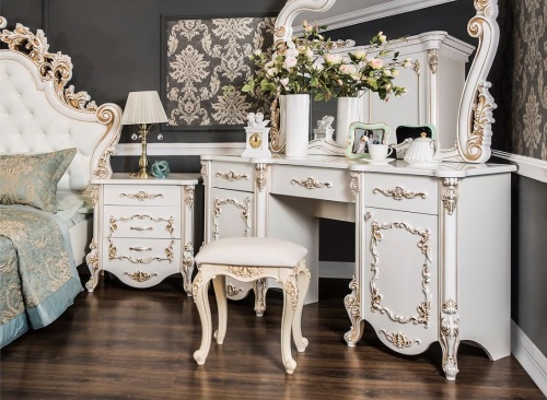 Спальня Флоренция 5-ств белый перламутр глянец фото 7