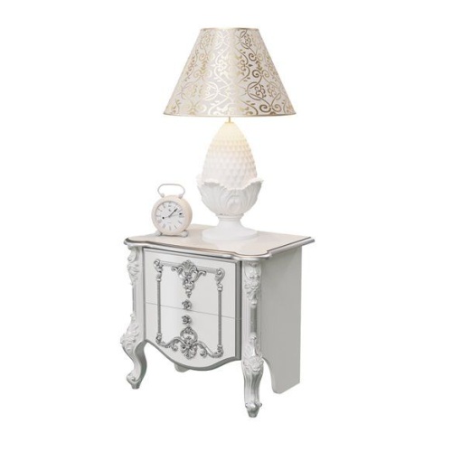 Спальня Дольче Вита с комодом (белый с серебром) фото 5