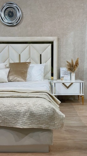 Спальная мебель “Анкара” фрезерованная белая (c подъемным механизмом) фото 14