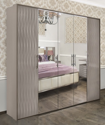 Спальня Гравита 5-ств серый камень глянец фото 4