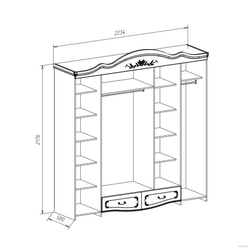 Спальня Рим 5П Белая Форест Деко Групп фото 2