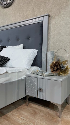 Спальная мебель “Лаура” серая серебро фото 5