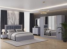 Спальная мебель “Лаура” серая серебро