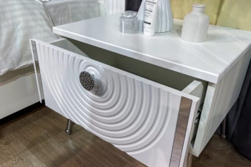 Спальная мебель “Zara” 5-ти дверная белая серебро фото 5