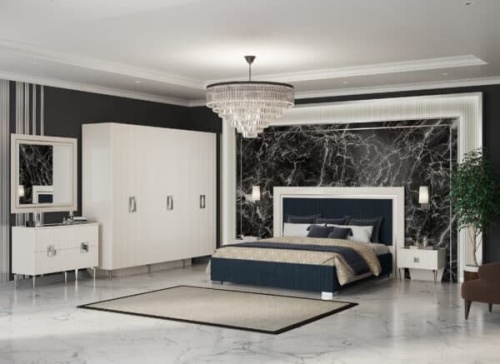 Спальная мебель “Измир” серебро 6-ти дверная