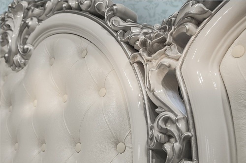 Спальня Дольче Вита с комодом (белый с серебром) фото 10